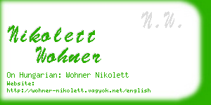 nikolett wohner business card